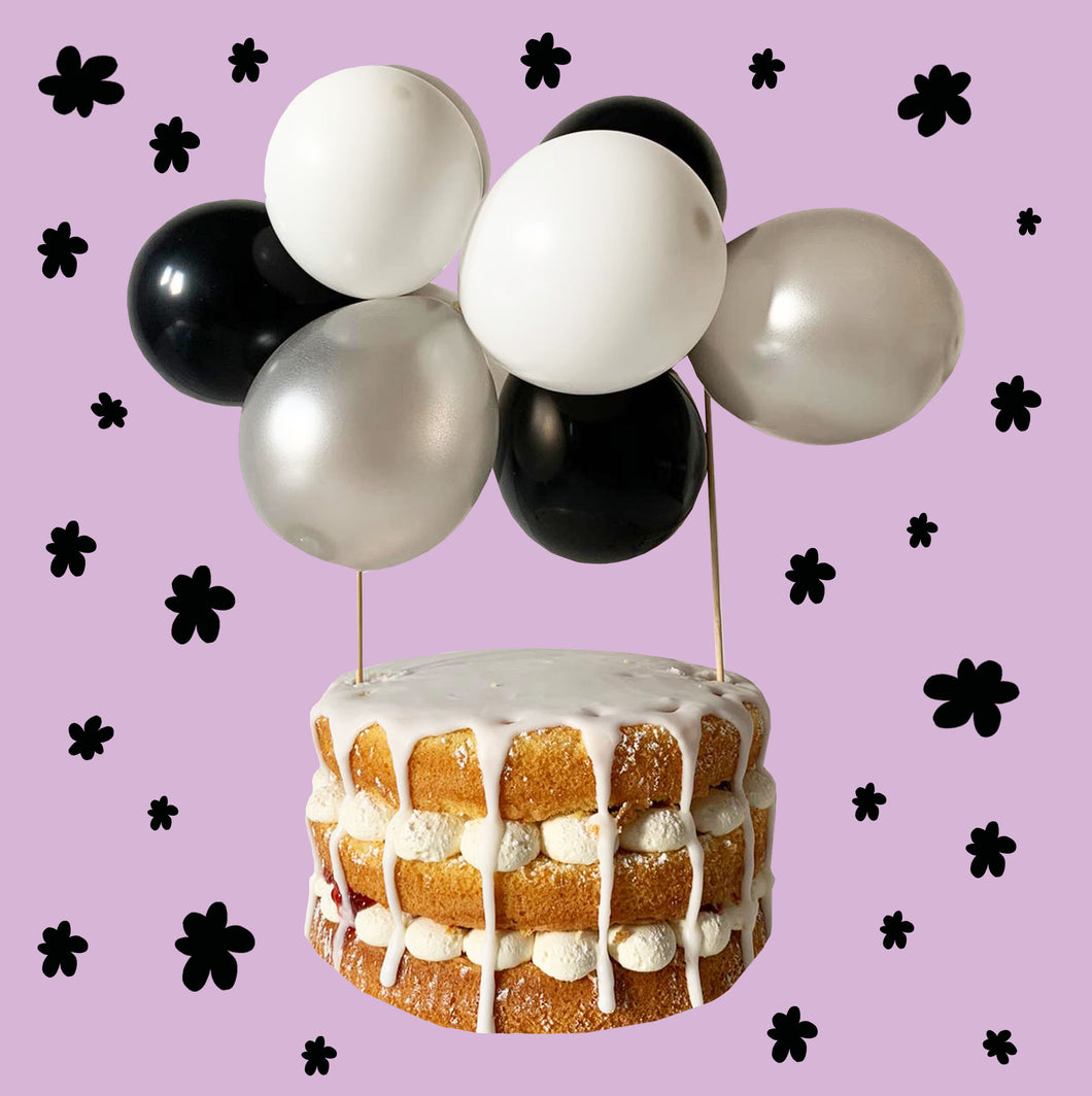 Balloon Cake Kit- B&W